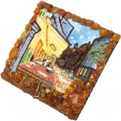 Souvenir magnet “Terrace of the night cafe in Arles” (Vincent van Gogh)